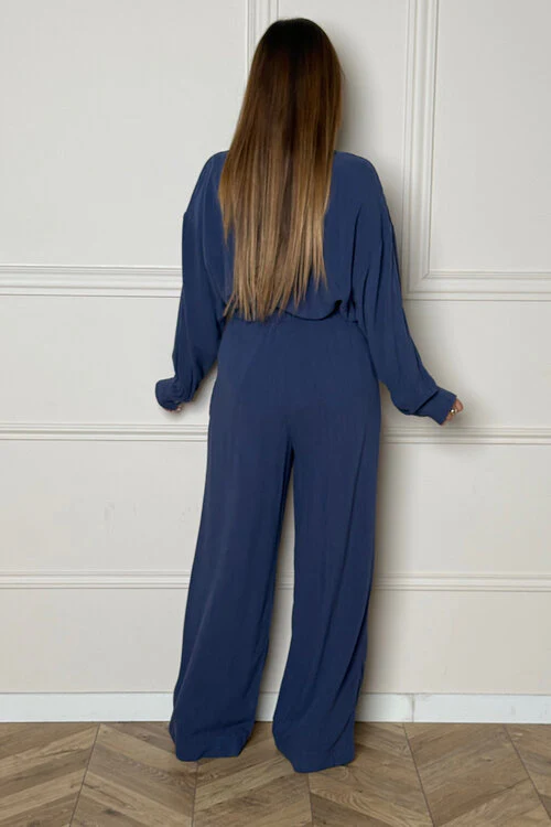 Pantalon Femme Lin Pinces Ample - Style Décontracté Élégant Naturel – Image 3