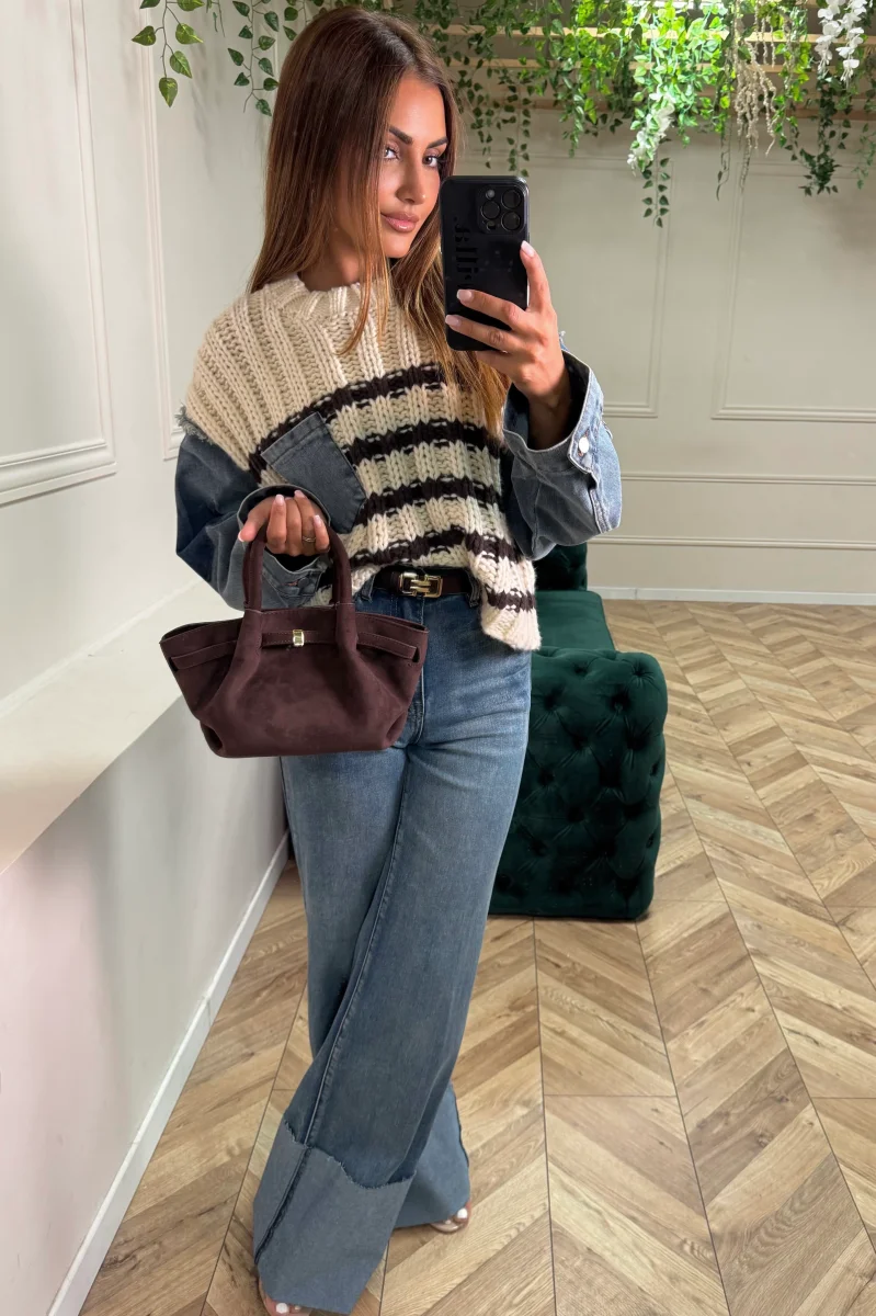 Sac à Main Suédine Plissé Élégant - Style Vintage Femme – Image 5