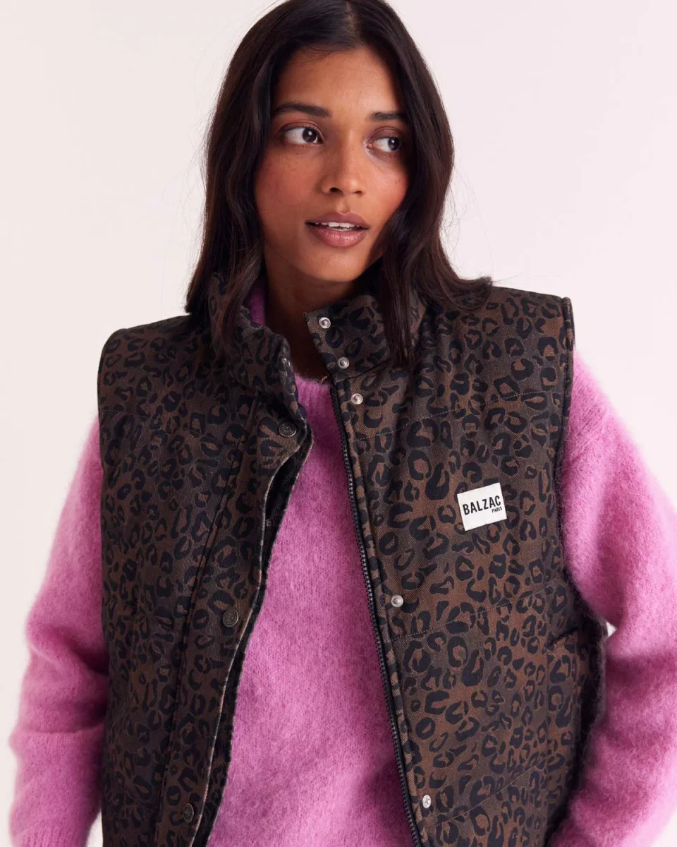 Veste Clovis léopard fauve chocolat – Image 4