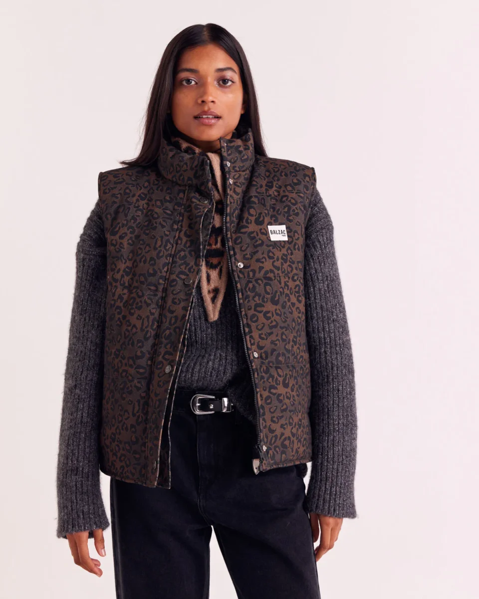 Veste Clovis léopard fauve chocolat – Image 8