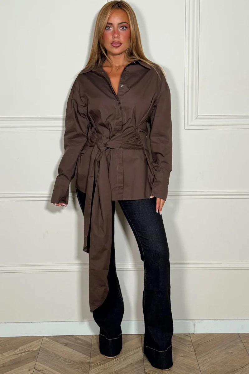 Chemise Femme Structurée Ceinturée Cintrée - Élégance Bureau Premium – Image 2