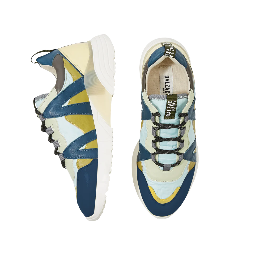 Baskets Astor jaune vert et bleu – Image 7