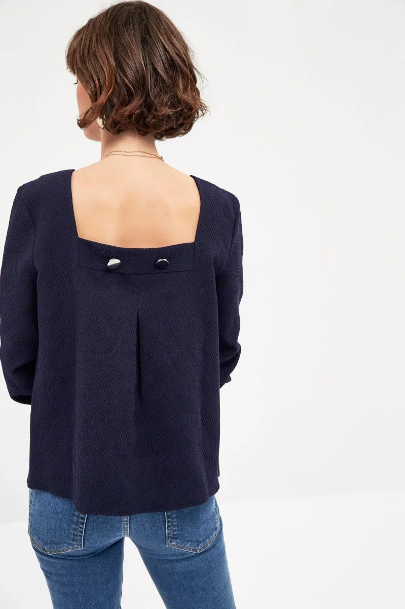 Blouse Cerise marine – Image 3